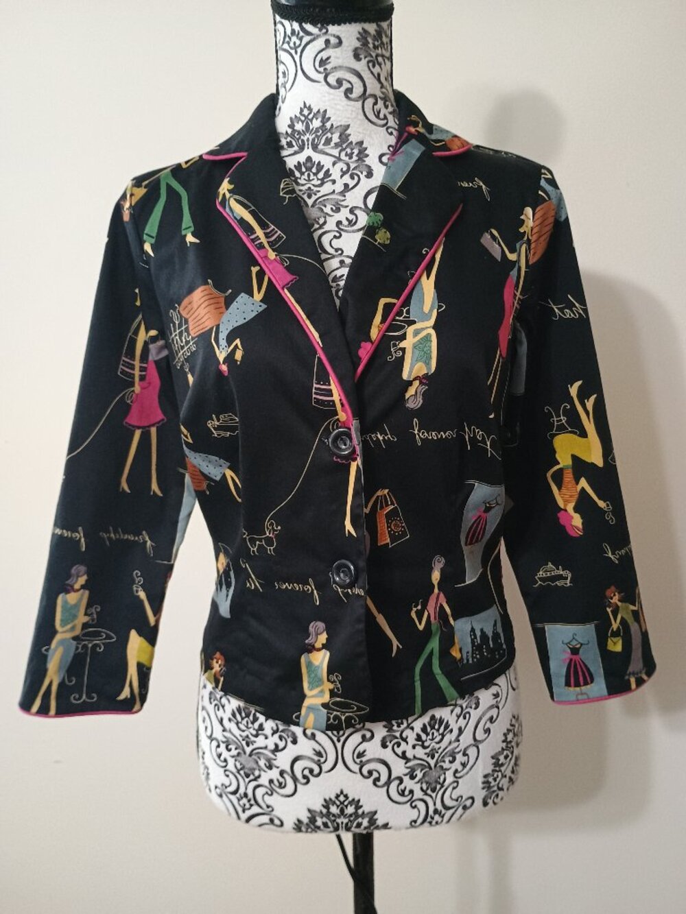 'Ladies Shopping' Print Blazer Separates by NYC Design Co. XSmall